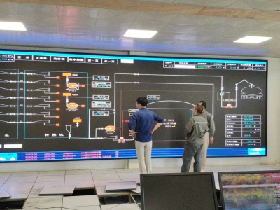 江門古井（東講石化）p2.5全彩LED顯示屏安裝完成